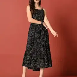 nyrika Women Polka-Dot Print Fit & Flare Dress-picture-22