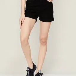 xpose Women High-Rise Denim Shorts with Insert pockets-picture-18