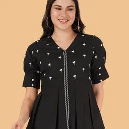 missethic Women Embroidered Regular Fit Top-picture-17