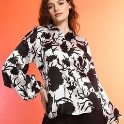 fabrange Women Printed Relaxed Fit Shirt with Full Sleeves-picture-45