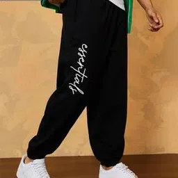 styli Men Slogan Print Oversized Joggers with Slip Pocket-picture-16