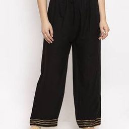 clora creation Embellished Elasticated Waistband Palazzos-picture-34
