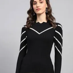 monte carlo Women Ribbed Round-Neck Pullover-picture-46