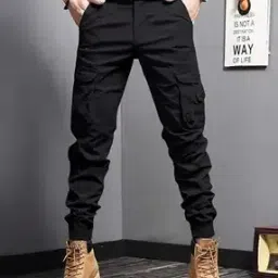 poshax Men Relaxed Fit Joggers with Drawstring Waist-picture-19