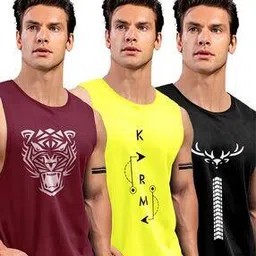 Men Pack of 3 Sleeveless Vest-image-15