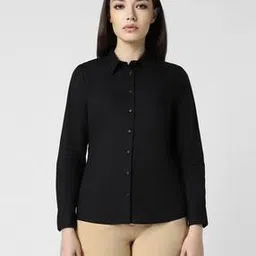 van heusen Women Regular Fit Shirt with Spread Collar-picture-15