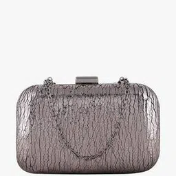 linoperros Textured Clutch with Chain Strap-picture-48