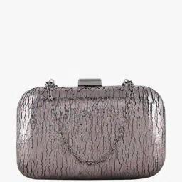 linoperros Textured Clutch with Chain Strap image 1