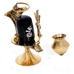 navyaksh New Brass Shiva Ling Lingam Shivling Statue Showpiece-picture-42