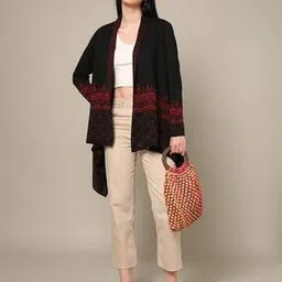 american eye Intarsia-Knit Waterfall Shrugs-picture-40