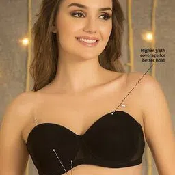 clovia Women Under-Wired Strapless Balconette Bra with Transparent Straps & Band-picture-23