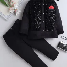 fourfolds Boys Embroidery Suit Set image 1