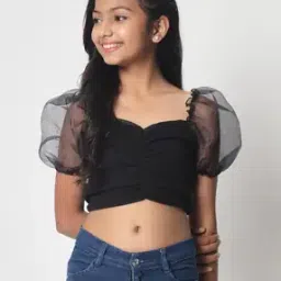 studiorasa Girls Regular Fit Sweetheart Neck Top-picture-43