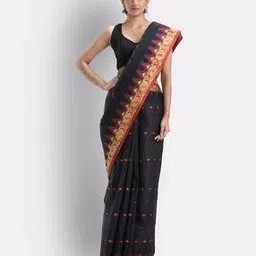 angoshobha Woven Saree with Contrast Border-picture-31