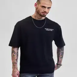 snitch Men Typographic Print Crew-Neck T-Shirt-picture-17