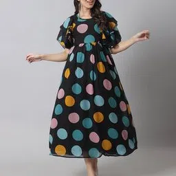 moms maternity Polka-Dot Print Fit & Flare Dress-picture-33