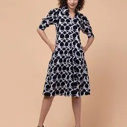 hive 91 Women Abstract Print A-Line Dress-picture-14