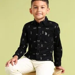 u.s. polo assn. Boys Printed Regular Fit Cotton Shirt-picture-27