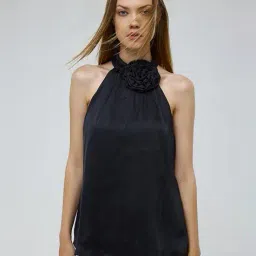 cover story Women Halter-Neck Corsage Top image 1