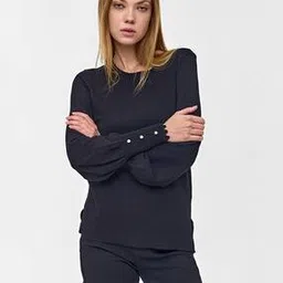 cover story Women Round-Neck Sweater with Cuff Sleeves-picture-14