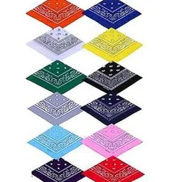 aashirwad crafts Pack of 12 Men Printed Bandanas-picture-36
