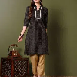 nyrika Women Stripes Straight Kurti-picture-11