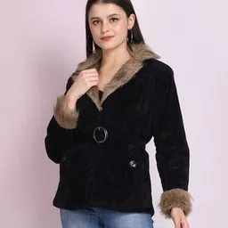 Women Regular Fit Button Closure Jacket-image-80