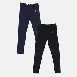 twin birds Solid  Ankle Length Leggings-picture-29