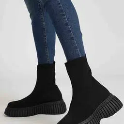 truffle collection Round-Toe Boot with Slip-On Styling-picture-40