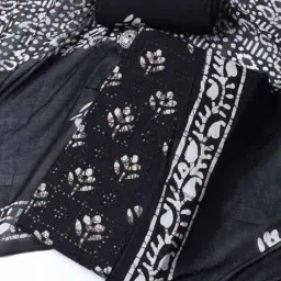 mbz.in by meena bazaar Women Cotton Self-design Unstitched Dress Material image 1