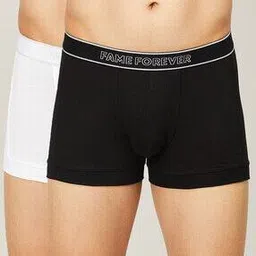 fame forever by lifestyle Pack of 2 Trunks with Brand Print Elasticated Waist-picture-53