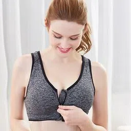 tesmezy Solid Sports Bra-picture-25