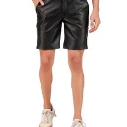 leather retail Men Mid-Rise City Shorts-picture-53