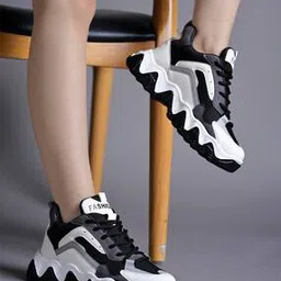 shoetopia Women Mid-Top Lace-Up Sneakers-picture-30