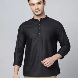 vastra Men Regular Fit Kurta with Patch Pocket-picture-10