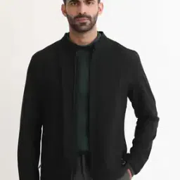 rare rabbit Men Zip-Front Regular Fit Bomber Jacket-picture-12