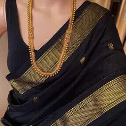 coco brown Women Woven Saree with Contrast Border-picture-18