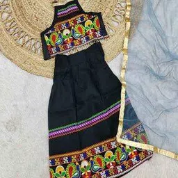 sungrow enterprise Girls Embroidered A-Line Ghagra-picture-17