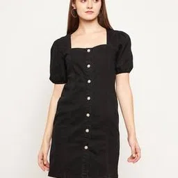 madame Women Square-Neck Shirt Dress-picture-40