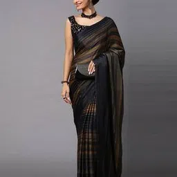 ri-wah Striped Saree with Tassels-picture-33