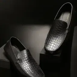 Croc-Embossed Slip-On Casual Shoes-image-19