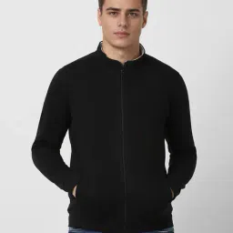 van heusen Men Embroidered Regular Fit Sweatshirt with Ribbed Hem image 1