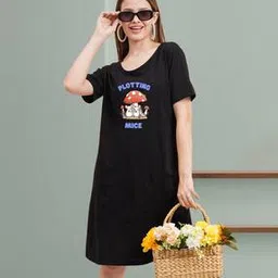 buythattrendz Women Graphic Print Cotton Nightshirt-picture-21