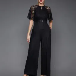 miss chase Women Lace Jumpsuit with Insert Pocket image 1