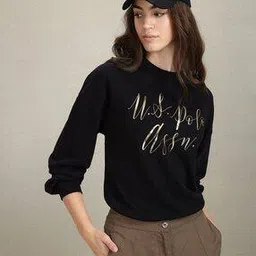 u.s. polo assn. Foil Logo Fit Boxy Fit Sweatshirt-picture-32