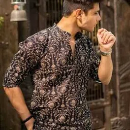 shasak Men Regular Fit Cotton Short Kurta-picture-16