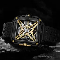 ciga design X021-BLGO-W25BK Men Square Shaped Analogue Watch image 1