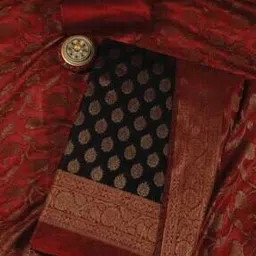 mbz.in by meena bazaar Women Zari Embroidered 3-Piece Unstitched Dress Material-picture-47