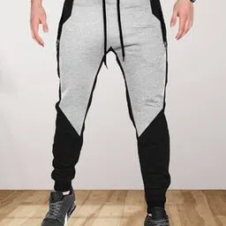 tee town Men Mid Rise Colour-block Track Pants -picture-32