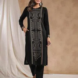 ishin Knitted Straight Winter Kurta-picture-45